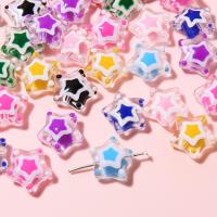 Perles murano faites à la main , chalumeau, étoile, DIY & émail, plus de couleurs à choisir, 13mm Environ 1mm Vendu par sac[