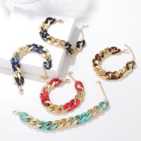 Acrylique Bracelets en Alliage de zinc , avec Acrylique, avec 5CM chaînes de rallonge, Placage de couleur d'or, bijoux de mode & pour femme, plus de couleurs à choisir Environ 20 cm, Vendu par PC