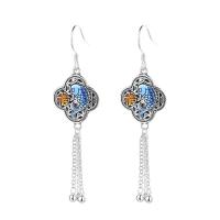 Fashion Sterling Silver Jewelry Sets, 925 Sterling Silver, Antique finish, fashion jewelry & for woman & epoxy gel [
