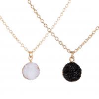 Resin Zinc Alloy Necklace, with Zinc Alloy, with 1.96inch extender chain, plated, fashion jewelry & Unisex Approx 15.74 Inch 