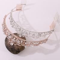 Bridal Tiaras, Zinc Alloy, fashion jewelry & for woman & with rhinestone Inner Approx 150mm 