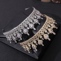Bridal Tiaras, Zinc Alloy, with Crystal, fashion jewelry & for woman & with rhinestone Inner Approx 157mm 