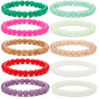 Bracelets de perle de bijou en verre, fait à la main, bijoux de mode & unisexe & styles différents pour le choix, plus de couleurs à choisir, 8mm Environ 7.48 pouce, Vendu par PC