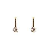Cubic Zircon Brass Earring, Copper Alloy, real gold plated, fashion jewelry & micro pave cubic zirconia & for woman 