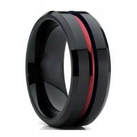 Enamel Stainless Steel Finger Ring, 304 Stainless Steel, Vacuum Ion Plating & for man 10mm, 2.5mm, US Ring 