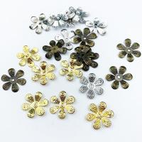 Iron Bead Caps, Flower, plated, DIY 16mm 