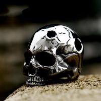 Stainless Steel Skull Pendant, 304 Stainless Steel, polished, vintage & DIY, original color 