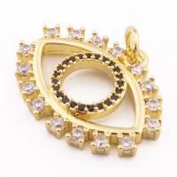 Cubic Zirconia Micro Pave Brass Pendant, high quality gold color plated, DIY & micro pave cubic zirconia Approx 3mm 