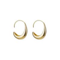 真鍮のスタッドのイヤリング, 銅合金, ゴールドメッキ, ファッションジュエリー & 女性用, 25mm, 売り手 ペア[