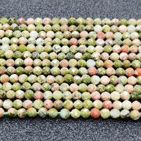Unakit Perlen, Unakite, rund, poliert, DIY & facettierte, gemischte Farben, 2mm, Länge:ca. 38 cm, verkauft von Strang