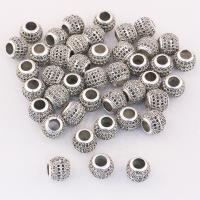 Zinc Alloy Spacer Beads, barrel, antique silver color plated, vintage & DIY Approx 