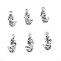 Zinc Alloy Jewelry Pendants, Mermaid, antique silver color plated, vintage & DIY Approx 