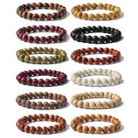 Деревянные браслеты, деревянный, Связанный вручную, ювелирные изделия моды & различные материалы для выбора & Мужская, 8mm, длина:Приблизительно 7.48 дюймовый, продается Strand