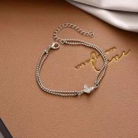 Zinc Alloy Rhinestone Bracelets, with 5cm extender chain, silver color plated, fashion jewelry & for woman & with rhinestone Approx 15 cm [
