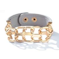 bracelet de cordon en PU , cuir PU, avec alliage de zinc, Placage de couleur d'or, bijoux de mode & pour femme, plus de couleurs à choisir cm, Vendu par PC[