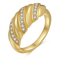 Zirkonia Messing Finger Ring, plattiert, Modeschmuck & für Frau & mit kubischem Zirkonia, keine, verkauft von PC[