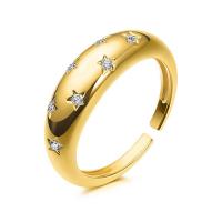 Zirkonia Messing Finger Ring, plattiert, Modeschmuck & für Frau & mit kubischem Zirkonia, keine, verkauft von PC[