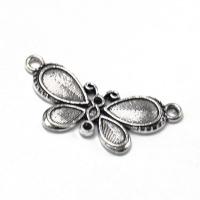 Zinc Alloy Animal Pendants, Butterfly, plated, fashion jewelry & DIY & double-hole [
