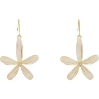 Acrylic Drop Earring, Copper Alloy, with Acrylic, Flower, plated, fashion jewelry & for woman, white [
