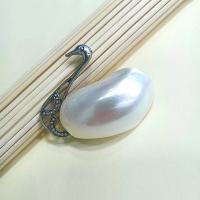 Zinc Alloy Shell Pendants, with Shell, Swan, plated, DIY, aboutuff1a52-56mmx45mm [