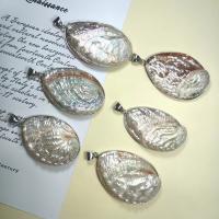 Abalone Shell Pendants, Zinc Alloy, with Abalone Shell, plated, DIY x53-58mm [