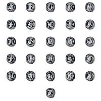 Perles European de stras d'alliage de Zinc , Lettre d’alphabet, Placage, DIY & modèles différents pour le choix & avec strass, 11mm, Vendu par PC[
