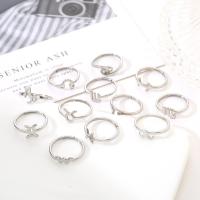 Титан Сталь палец кольцо, титан, полированный, ювелирные изделия моды & разные стили для выбора & Женский, оригинальный цвет, продается PC[