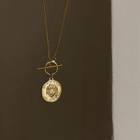 Collier en alliage de zinc, Placage de couleur d'or, bijoux de mode & pour femme Environ 50 cm, Vendu par PC[