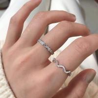 Zinc Alloy Ring Set, plated, 2 pieces & Adjustable & fashion jewelry & for woman [