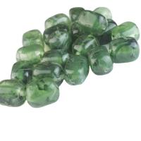Glas Rocailles Opaker Garnfarben , Harz, poliert, DIY & verschiedene Größen vorhanden & verschiedene Stile für Wahl, grün, verkauft von PC