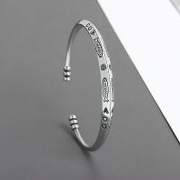 Zinc Alloy Cuff Bangle, silver color plated, fashion jewelry & Unisex, Inner Approx 58mm [