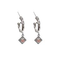 Cubic Zirconia Micro Pave Brass Earring, Copper Alloy, platinum plated, fashion jewelry & micro pave cubic zirconia & for woman 