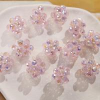 joyas de colgante de cristal de corazón, Bricolaje, Rosado Claro, 20x16mm, Vendido por UD