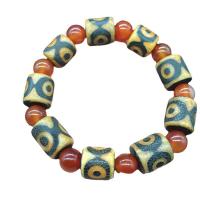 Tibetan Agate Bracelets, with Red Agate, handmade, fashion jewelry & for woman, two different colored Approx 20 cm [