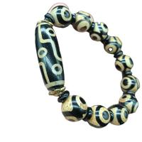Tibetan Agate Bracelets, handmade, fashion jewelry & for woman, two different colored Approx 18-20 cm [