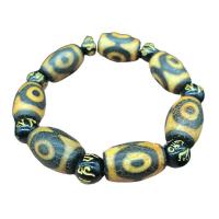 Tibetan Agate Bracelets, handmade, Natural & fashion jewelry & for woman, two different colored Approx 20 cm [