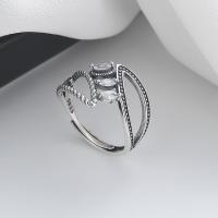 Цирконий Микро вымощает стерлингового серебра палец кольцо, 925 пробы, маска, ювелирные изделия моды & инкрустированное микро кубического циркония & Женский, 14mm, продается PC