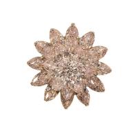 Cubic Zirconia Brooch, Brass, Flower, plated, fashion jewelry & micro pave cubic zirconia & for woman [
