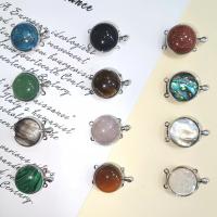 Gemstone Pendantifs en laiton, avec pierre gemme & coquille, Placage, DIY, plus de couleurs à choisir Vendu par PC[
