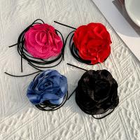 Decorative Chain Belt, Cloth, with Velveteen, Flower, fashion jewelry & for woman [