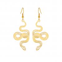 Stainless Steel Drop Earring, 304 Stainless Steel, Snake, Vacuum Ion Plating, fashion jewelry & for woman [