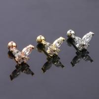 Stainless Steel Rhinestone Stud Earring, 316L Stainless Steel, Butterfly, fashion jewelry & Unisex & with rhinestone [
