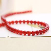 Natürlich rote Achat Perlen, Roter Achat, rund, poliert, Natürliche & DIY & verschiedene Größen vorhanden, rot, Länge:ca. 36.5-40 cm, verkauft von Strang[
