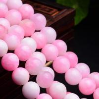 Peach Jade Beads, Round, polished, Natural & DIY pink Approx 36.5-40 cm [