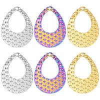 Stainless Steel Hollow Pendant, 304 Stainless Steel, Teardrop, Vacuum Ion Plating, fashion jewelry & DIY [