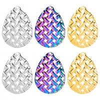 Stainless Steel Hollow Pendant, 304 Stainless Steel, Teardrop, Vacuum Ion Plating, fashion jewelry & DIY [