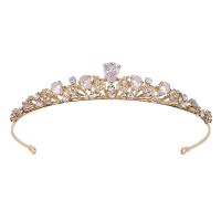 Bridal Tiaras, Zinc Alloy, for woman & with cubic zirconia & with rhinestone Inner Approx 150mm 