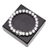 Cubic Zirconia Micro Pave Brass Bracelet, silver color plated, micro pave cubic zirconia & for man, 8mm .6 cm [