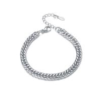 Stainless Steel Chain Bracelets, 304 Stainless Steel, with 5.5cm extender chain, fashion jewelry & Unisex, original color cm [