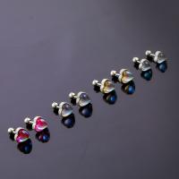Resin Stud Earring, 316L Stainless Steel, with Resin, Heart, fashion jewelry & Unisex 